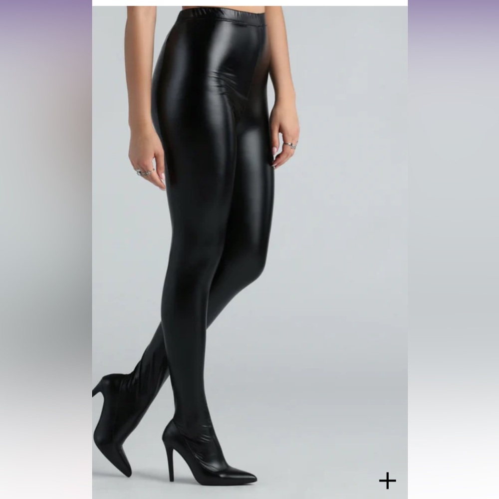 Windsor Runway Ready Faux Leather Legging Stiletto Boots
